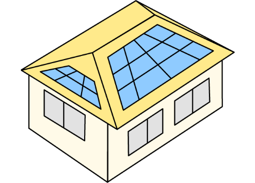 方形（ほうぎょう）屋根